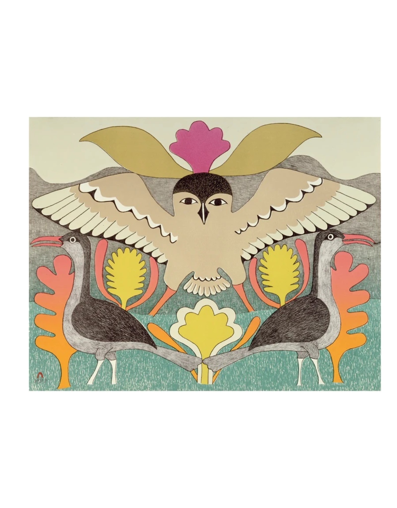 Cape Dorset Art Card: Bird Landscape