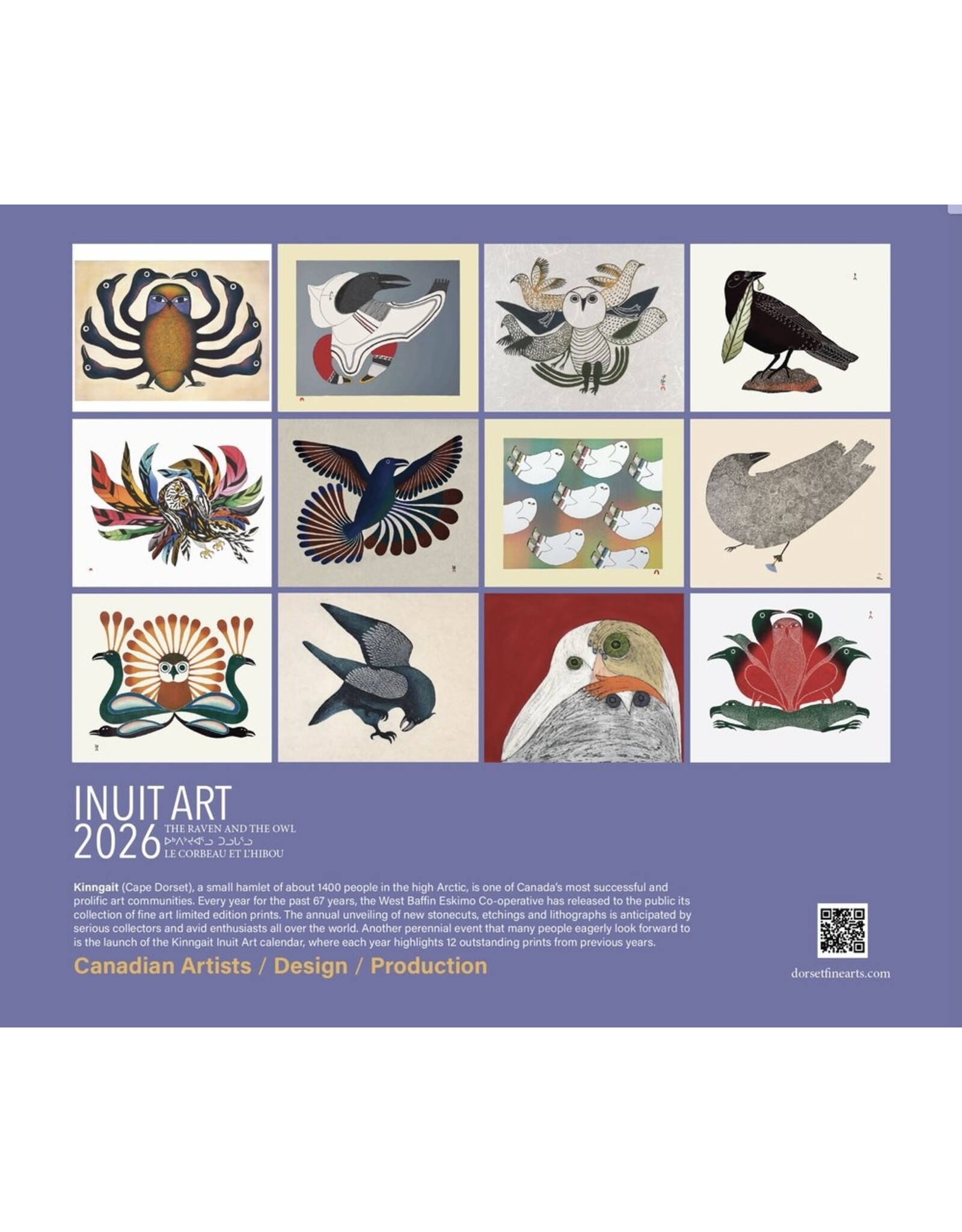 Cape Dorset Cape Dorset Inuit Art  Calendar 2026