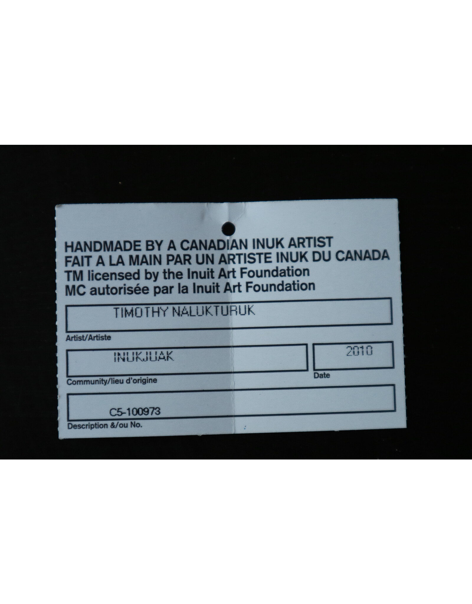 Inukjuak Seal -Timothy