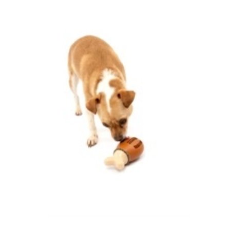 PetSafe Busy Buddy Chompin' Chicken Dog Toys – Treat Ring Holding Chew Toy  – BPA Free Rubber – Chicken Scented – Interactive Pet Puzzle for Boredom or