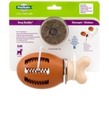 PetSafe Busy Buddy Chompin’ Chicken Treat Ring Dog Toy medium/large