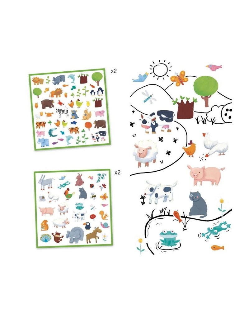 Djeco 160 Stickers Dieren