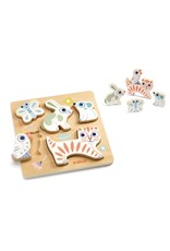 Djeco Houten puzzel dieren BabyAnimali