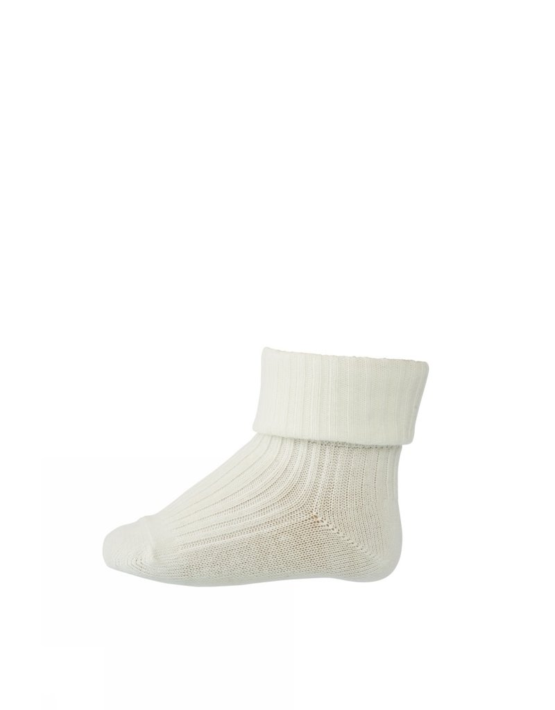 mp Denmark Cotton Rib Baby Socks White 01