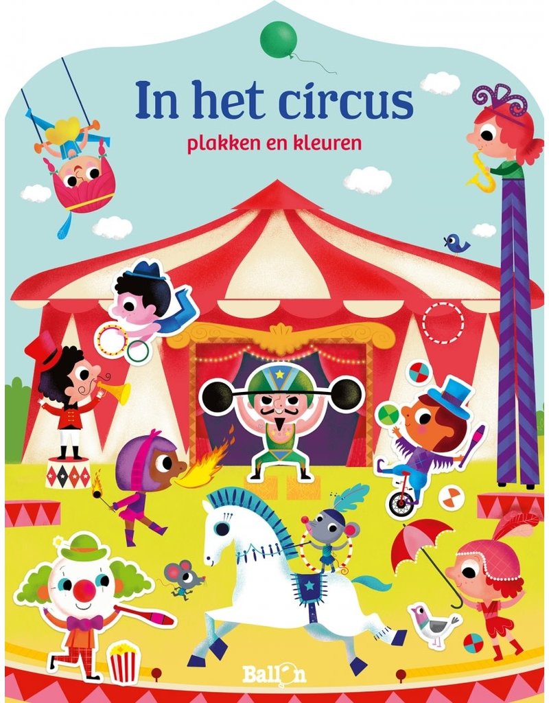 Boeken In het circus: plakken en kleuren