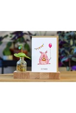 Juulz Illustrations & Design Gevouwen kaart - Feestvarken