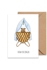 Juulz Illustrations & Design Gevouwen kaart - Hoera een jongen