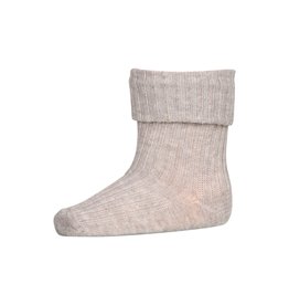 mp Denmark Cotton Rib Socks Light Brown Melange 489