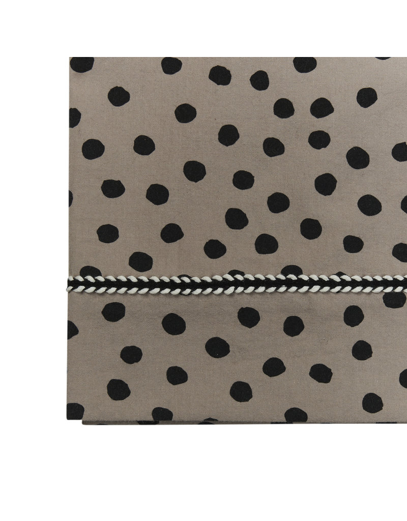 Mies & Co Baby crib sheet bold dots dark brown