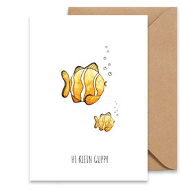 Juulz Illustrations & Design Gevouwen kaart - Hi Klein Guppy