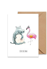 Juulz Illustrations & Design Gevouwen Kaart - Opa en Oma