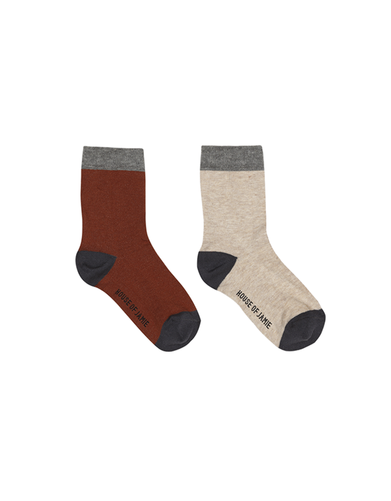 House of Jamie Ankle Socks Multi Color Block