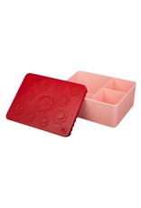 Blafre Lunch box 3 compartimenten flower red+pink
