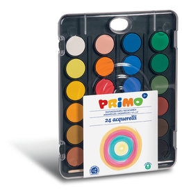 Primo Aquarelverf tablet/penseel  (24 kleuren)