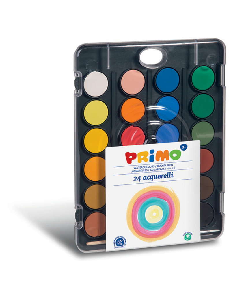Primo Aquarelverf tablet/penseel  (24 kleuren)