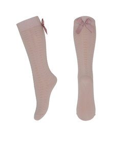 mp Denmark Sofia Knee Socks With Bow Rose Dust 853