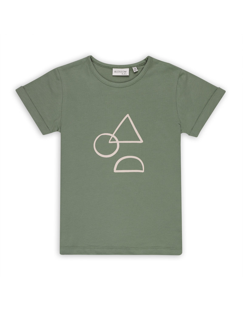 Blossom Kids T-shirt Shapes Olive