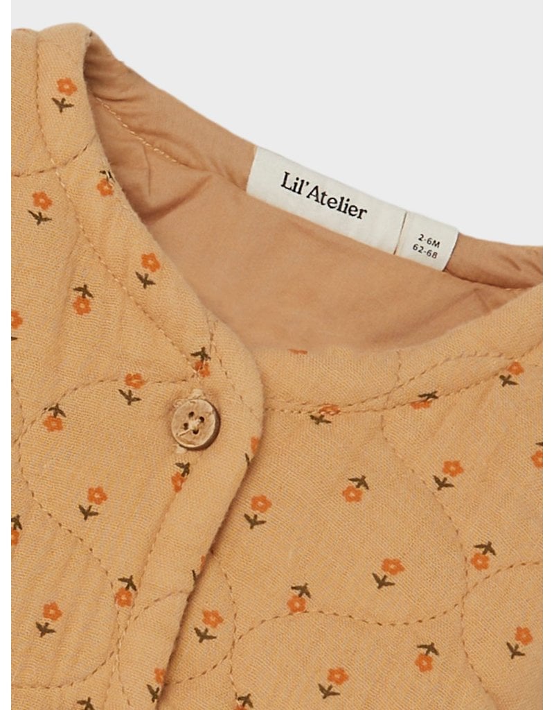 Lil' Atelier Dahlia Short Loose Quilt Jacket Croissant
