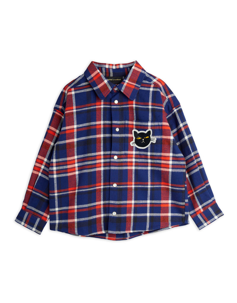 Mini Rodini Flanell Check Woven Shirt Navy