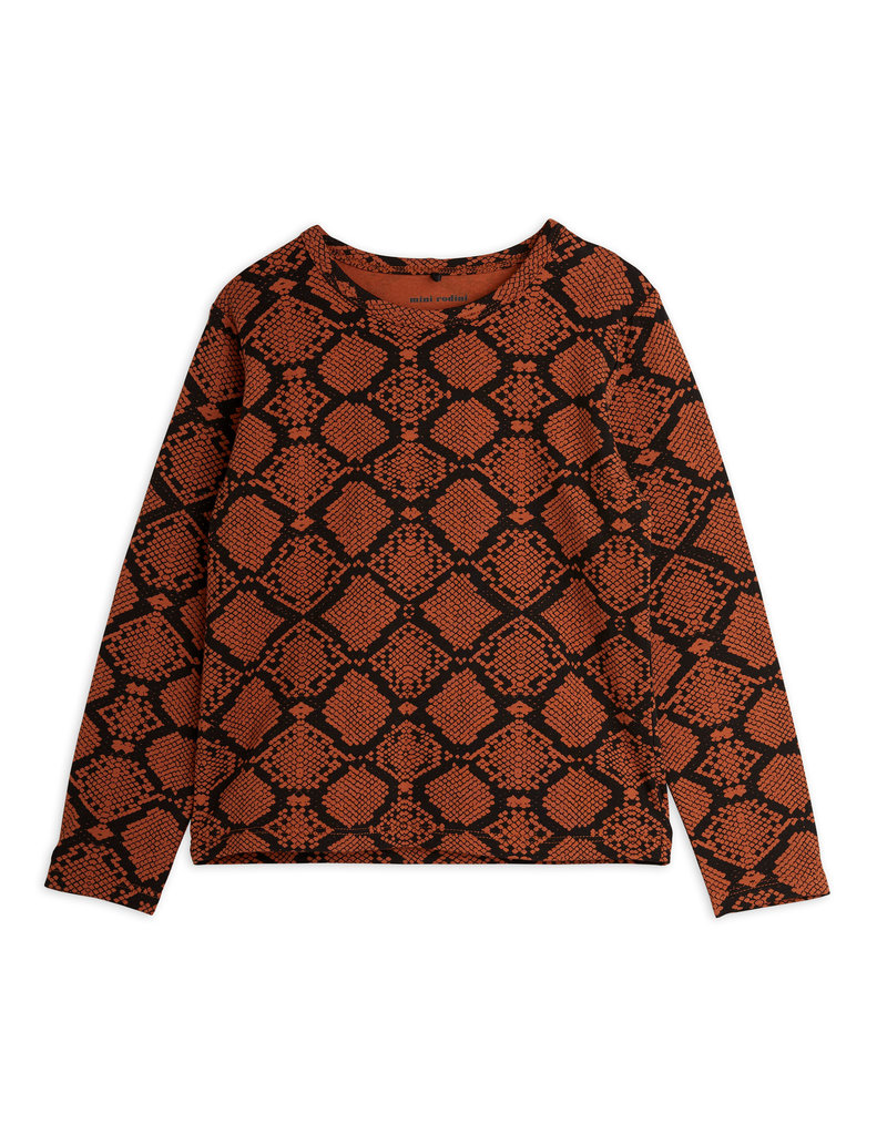 Mini Rodini Snakeskin Longsleeve Tee Brown