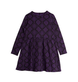 Mini Rodini Snakeskin Longsleeve Dress Purple