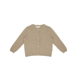 House of Jamie Knitted Girls Cardigan Beige