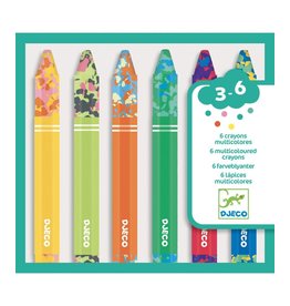 Djeco 6 multicoloured crayons