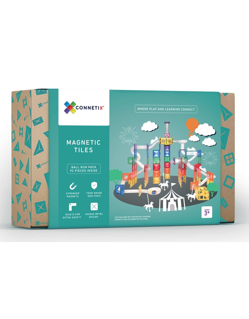 Connetix 92 Piece Ball Run Pack Rainbow
