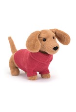 Jellycat Sweater Sausage Dog Pink