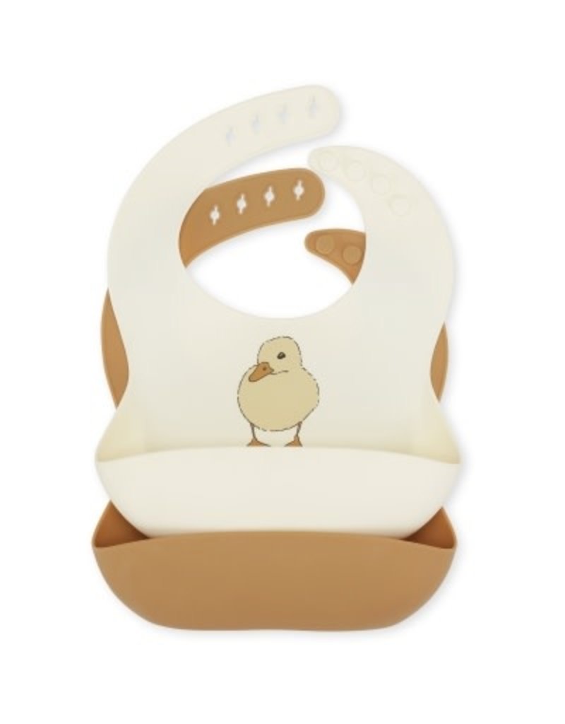 Konges Sløjd 2 Pack Bib Silicone Duckling