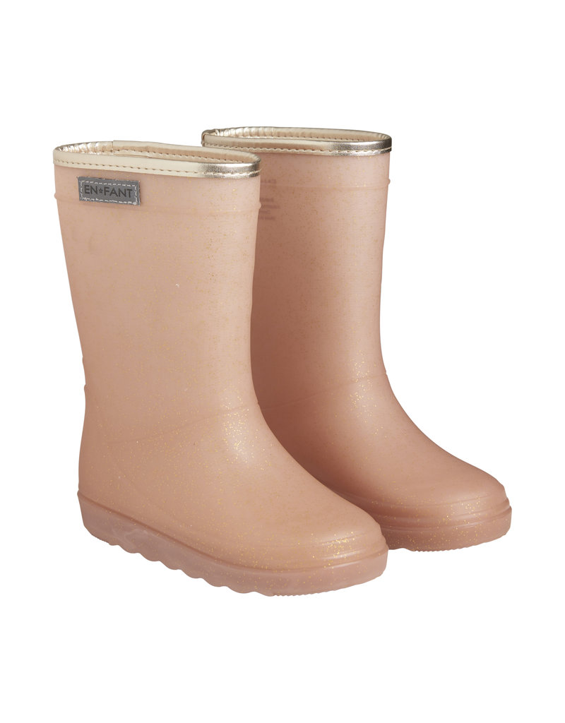 En Fant Rain Boots Glitter Cameo Brown 5517