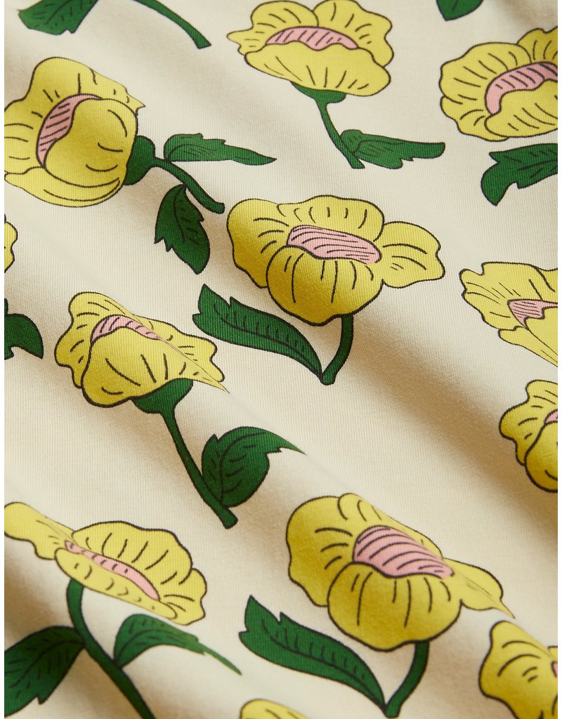 Mini Rodini Flowers aop ss Tee Yellow