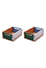 Liewood Weston Storage Box 2-Pack Garden Green Multi Mix