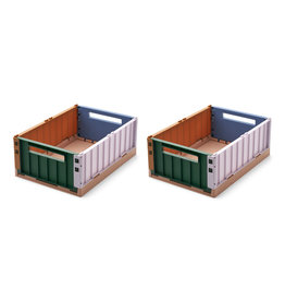 Liewood Weston Storage Box 2-Pack Garden Green Multi Mix