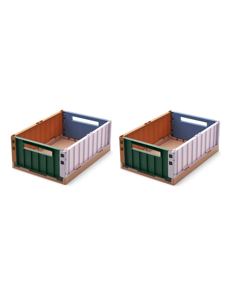 Liewood Weston Storage Box 2-Pack Medium Garden Green Multi Mix