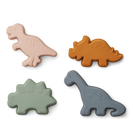 Liewood Gill sand moulds 4-pack Dino/Sandy