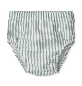 Liewood Anthony Baby Stripe Swim Pants Sea Blue / White