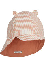 Liewood Gorm reversible seersucker sun hat Stripe Tuscany Rose