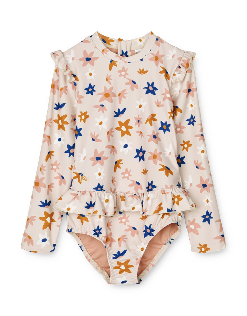 Liewood Sille Printed Swimsuit Flower Market / Sandy Mix