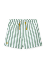 Liewood Duke Striped Board Shorts Stripe Peppermint / Crisp White