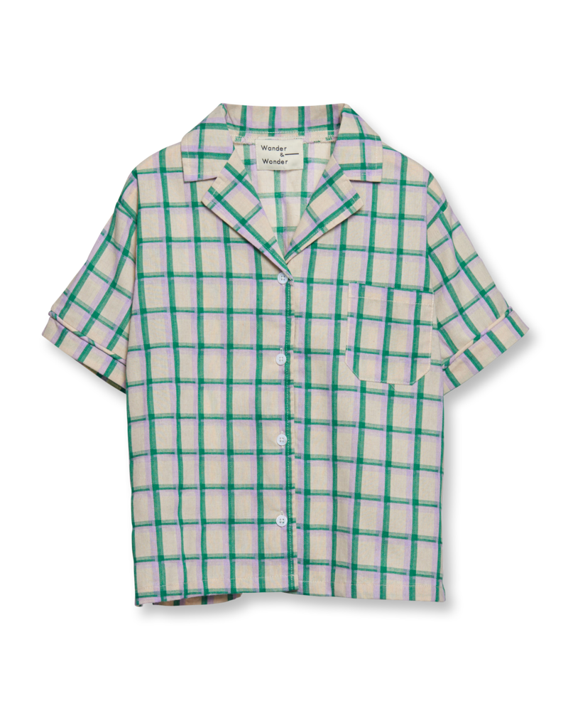 Wander & Wonder Boxy Shirt Green Plaid