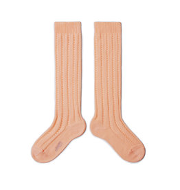 Collégien Léonie - Lightweight Openwork Knee-high Socks - Sorbet