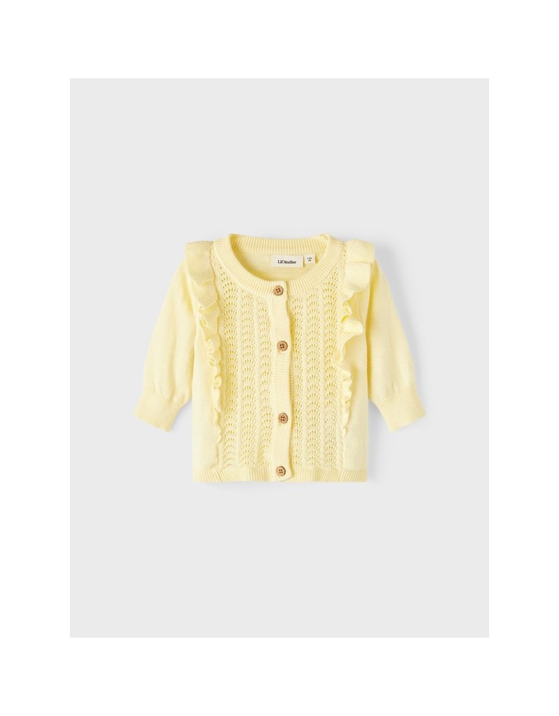 Lil' Atelier Hija Knit Cardigan Double Cream