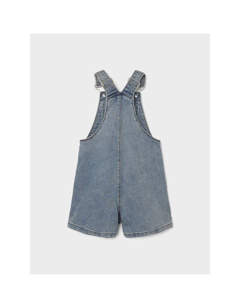 Lil' Atelier Kim Loose Bibshorts Light Blue Denim