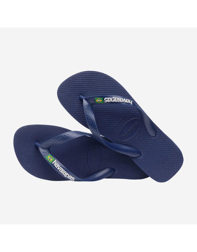 Havaianas Brasil Logo Navy Blue