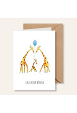 Juulz Illustrations & Design Geboorte Giraffen Blauw