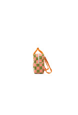 Sticky Lemon Backpack Small Farmhouse Checkerboard Sprout green Flower pink