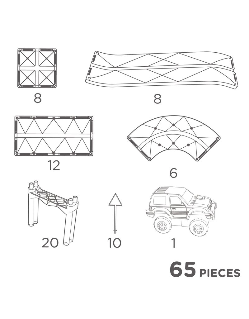 Clever Clixx Race Track Intense | 65 Pieces