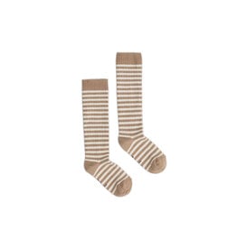 Gray Label Ribbed Long Socks Biscuit Cream