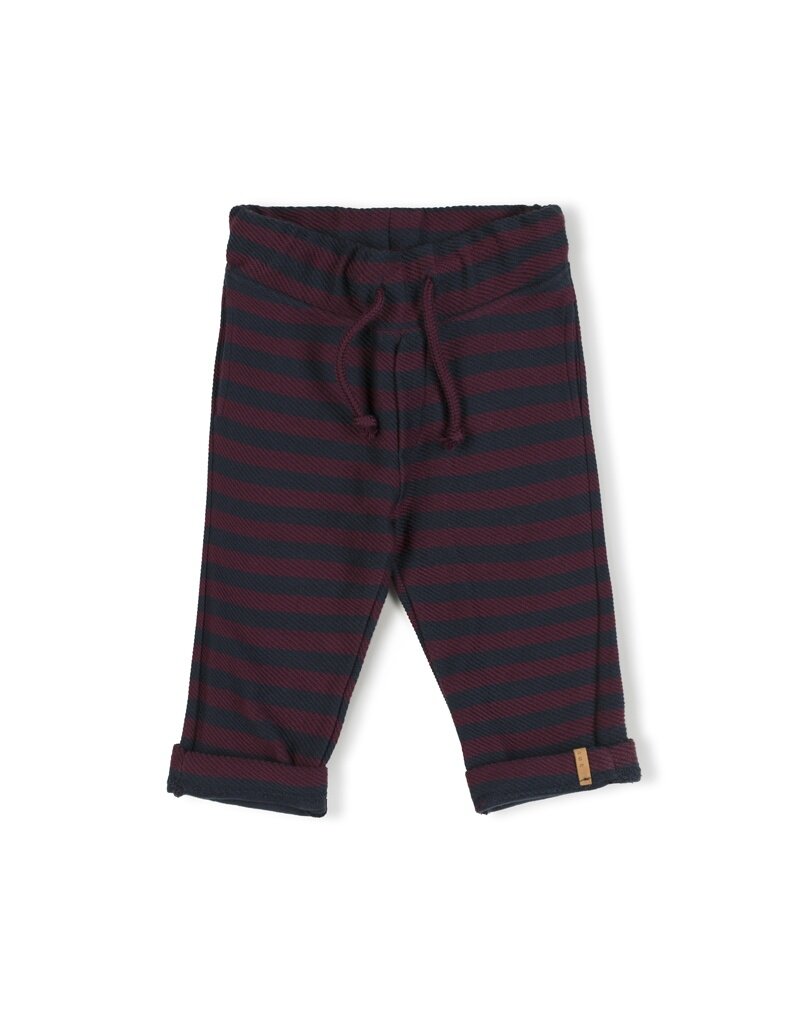 Nixnut Stripe Pants Bordeaux Stripe